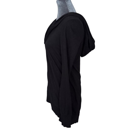 Quiksilver Womens Black Zip-Up Hoodie With Back Slit Detail XS - Picture 3 of 6